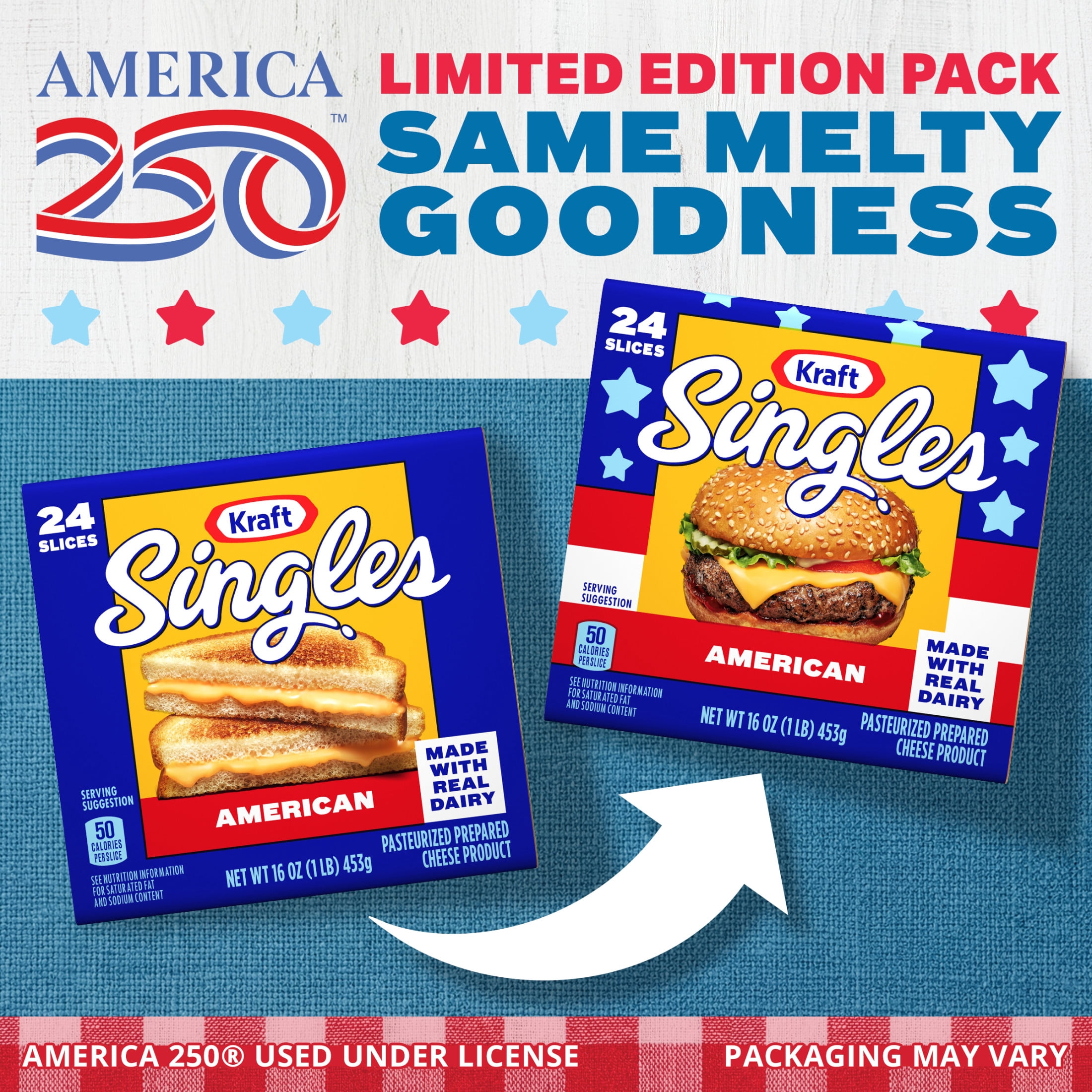 Kraft Singles American Slices, 24 Count Pack
