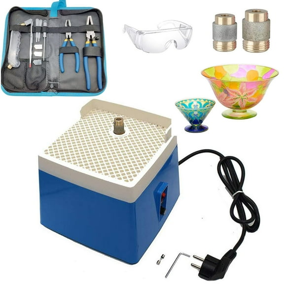 Stained Glass Grinder Machine,Portable DIY Grinding Tool Kit,Art Grinding Tool with Professional Start up Set, 5/8" & 1" Grinder Bits