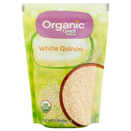 (3 Pack) Great Value Organic White Quinoa, 16 oz (Best Type Of Quinoa)