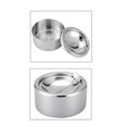 thumbnail image 4 of EeaseMX Cenicero de acero inoxidable resistente al viento con tapa, ideal para uso en interiores y exteriores (plateado)., 4 of 6