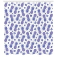 thumbnail image 3 of Tropical Shower Curtain, Pineapples on a Hibiscus and Dots Background Flourishing Hawaiian Summer, Fabric Bathroom Set with Hooks, 69W X 84L Inches Extra Long, Lavender and Purple, by Ambesonne, 3 of 3