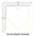 thumbnail image 2 of Antique White Picture Frame Mat for 12x12 Frames - Heart Opening for 10x10 Photos - 50 Mats, 2 of 7