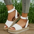 thumbnail image 3 of Mepaouo Women's Platform Espadrilles Wedge Sandals Casual Ankle Strap Dressy Summer Beach Shoes, 3 of 6