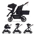 thumbnail image 1 of Momcozy ChangeGo Baby Stroller, Convertible Single-to-Double-to-Wagon Stroller with 23 Configurations, Bassinet and Seat Included, Large PU Wheels, All-Wheel Suspension ＆ Extendable UPF50+ Canopy, 1 of 7
