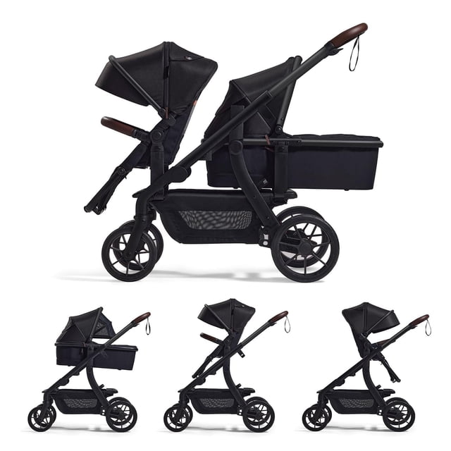 Momcozy ChangeGo Baby Stroller, Convertible Single-to-Double-to-Wagon Stroller with 23 Configurations, Bassinet and Seat Included, Large PU Wheels, All-Wheel Suspension & Extendable UPF50+ Canopy