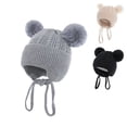 thumbnail image 4 of Gorro De Invierno Para Niños, Gorro Grueso Para Niños Y Niñas, Gorro De Punto Para Bebés, Gorro De Bebé, Gorro Cálido Con Pompón Monstrate AP006664-01, 4 of 6