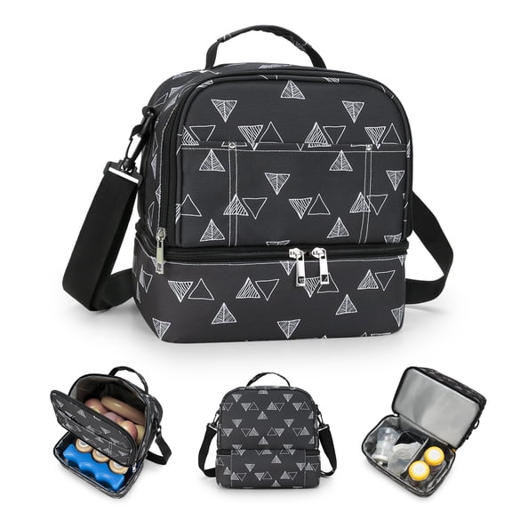 Breast Pump Bag Cooler Compartment for Breast Pump - Cooler and Moistureproof Bag Double Layer for Mother Breast Milk Pump Lunch Bag Outdoor Working