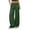 Green-1, variant on Womens Wide Leg Pants High Waist Drawstring Straight Cotton Pants Dressy Palazzo Loose Casual Trousers with Pockets