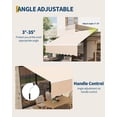 thumbnail image 6 of TROPOW Retractable Awning, Manual Awnings for Patio, Sun Shade Patio Awning with Crank Handle, Aluminum Frame, 280 g Polyester Fabric, for Deck, Balcony, Yard, 6 of 7
