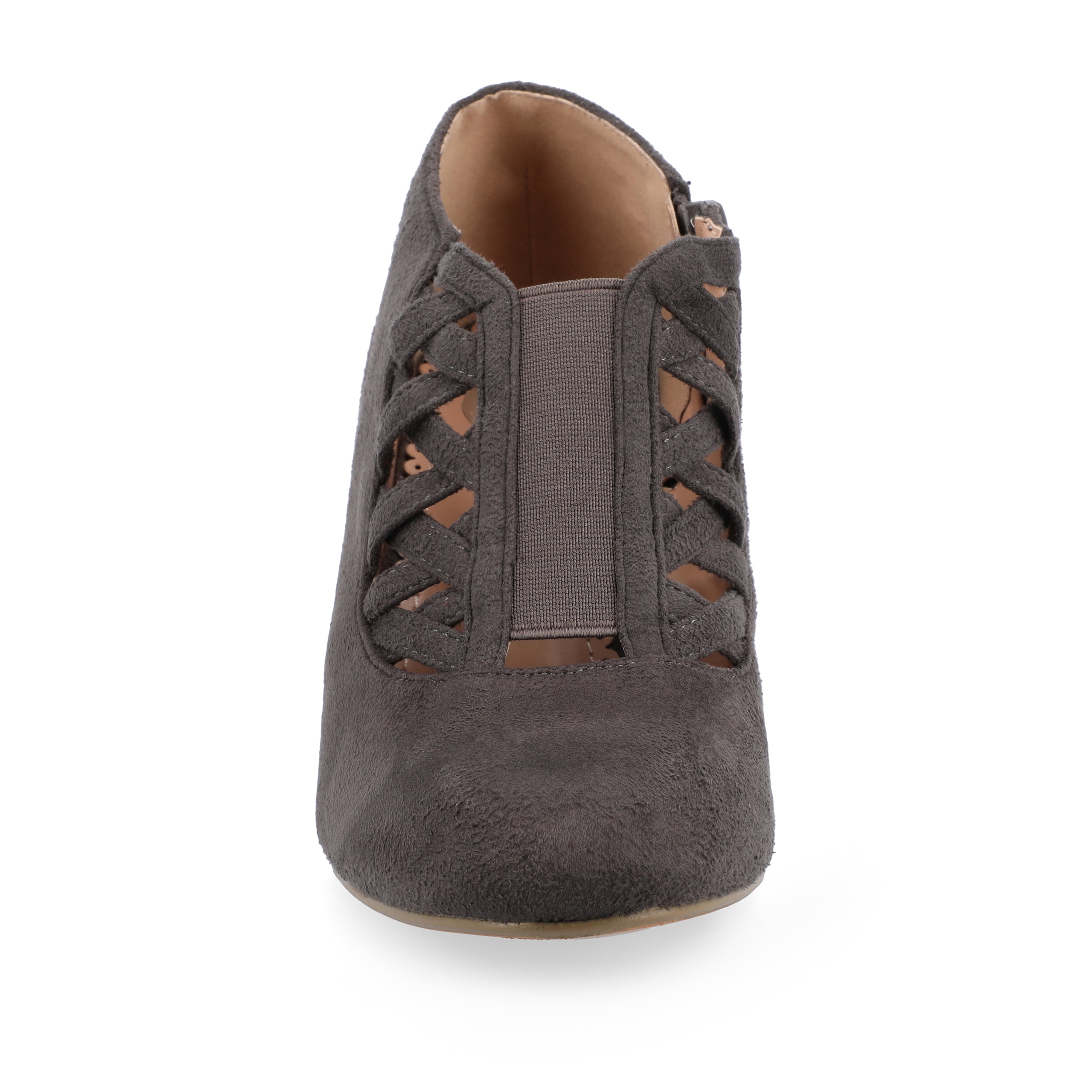 Journee Womens Piper Inside Zip Block Heel Booties, Widths Available