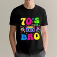thumbnail image 3 of This Is My 70s Bro Costume T-Shirt 60's 70's Theme Party T-Shirt, OdeJous Funny T-Shirt Black, S, 3 of 5