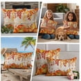 thumbnail image 5 of Autumn Pumpkin Outdoor Waterproof Pillow Covers, Thanksgiving Orange Red Vintage Wooden Decorative Square Throw Pillowcase Sofa Cushion Sham for Patio/Couch/Chair, 16"x16" 2 Pack, 5 of 8