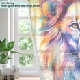 thumbnail image 4 of Colorful Lion Face Blackout Curtains Patio Door Curtains Window Decoration for Bedroom Living Room 2 Panels, 4 of 7