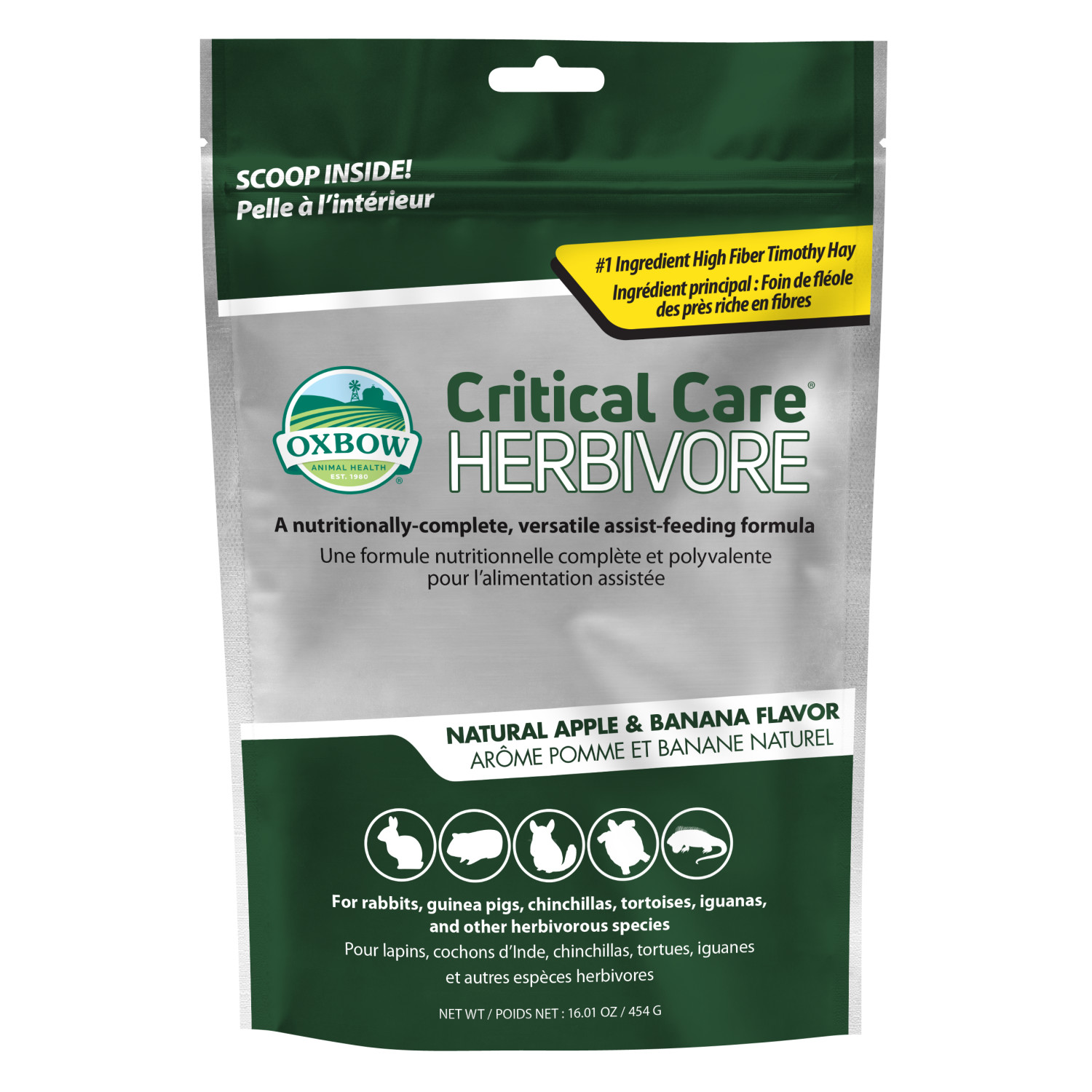 Oxbow Critical Care Herbivore Apple-Banana, 454g