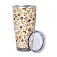 thumbnail image 2 of Fotbe cute insects Pattern 20 oz Tumbler Stainless Steel Vacuum Insulated Coffee Ice Cup Double Wall Travel Flask Leak-proof Coffee Cup-Straw Three-piece Set, 2 of 8