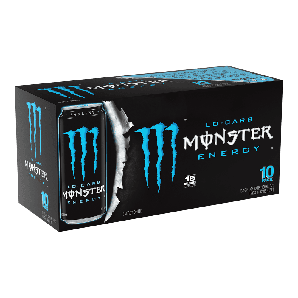 Monster LoCarb Energy Drink, 16 Fl. Oz., 10 Count