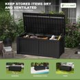 Patiowell Heavy Duty 125 Gallon Deck Box Wood Look Outdoor Resin