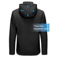 thumbnail image 2 of Men's Waterproof Rain Jacket, Lightweight Rain Coat, Raincoat with Hood for Golf Hiking (Black XL), 2 of 7