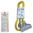 thumbnail image 2 of Royal Designs, Inc. Heavy Duty Extension Cord with Indicator light for Indoor & Outdoor, 6 ft long, Yellow, 3 Outlet Prong Grounded Wire UL Listed, Set of 6, 2 of 5