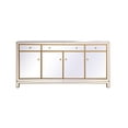 thumbnail image 3 of Reflexion 72 in. mirrored credenza in gold, 3 of 8