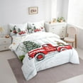 thumbnail image 3 of Feelyou Christmas Truck Bedding Comforter Set 7 Pieces, Kawaii Snowman Birds Full Bedding Set, Xmas Tree Gifts Reversible Fitted Sheet Flat Sheet, Microfiber Bedroom Decor, 3 of 7