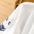 thumbnail image 5 of Uooqdmx Linen Shirts for Women Summer Shirts Boho Peasant Trendy Clothes 2026 Embroidered Boho Tops Embroidered Blouses Floral Tops for Women Womens Casual Outfits White 3XL, 5 of 6