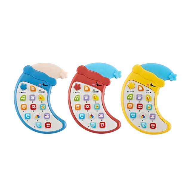 Blue Kids Educational Telephone Toy With Light And Music Early Learning Device Sound Recognition Modes Requires 3 Aaa Batteries Safe For Toddlers Encourages Language Development