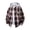 Orange, variant on Mens Plaid Hooded Flannel Shirts Long Sleeve Button Down Loose Casual Coats Zip Up Oversized Unisex All Match Fall Winter Tops