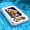 White & Blue, variant on Dog Pool Float, 59 x 35 Inch Pool Floats for Small, Medium and Large Dogs, Floating Bed with Built-in Storage Area for Pet Toys and Food, Inflatable Dog Pool Float for Lake Camp