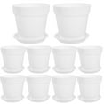 thumbnail image 1 of MOVTOTOP 10 Sets of Durable Plastic Planter Plastic Nursery Pot Simulation Pottery Pot Desktop Bonsai Pot with Tray, 1 of 5