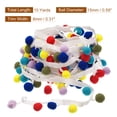 thumbnail image 2 of Uxcell 10 Yards Pom Pom Ball Fringe Trim Ribbon Sewing for DIY Projects Colorful, 2 of 6