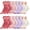 Pink, Purple, White and Rose Red, variant on Girls Cotton Athletic Crew Socks, Cute Heart Patterns, 8 Pairs, Ages 3-12