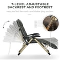 thumbnail image 4 of Outsunny Outdoor Folding Reclining Lounge Chair, Adjustable Back Footrest, 4 of 10