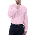 thumbnail image 3 of FastRockee Men's Button Down Long Sleeve Shirts for Mens Dress Shirts Mens Oxford Shirt Casual Collared Shirt Pink XL, 3 of 6