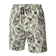 thumbnail image 4 of Logiee Skull with Cash Print Mens Swim Trunks Quick Dry Board Shorts,Breathable Hawaii Beach Shorts Swimwear Bathing Suits-X-Large, 4 of 6