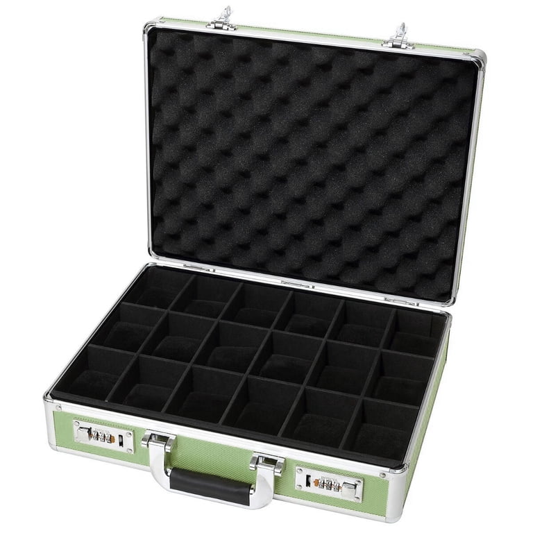 Invicta 18-Slot Green Aluminum Watch Brief Case Collector IPM-544