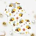 thumbnail image 3 of LIUYUNNN Kids Boy Silk Pajamas Set Bee Kids Button Down Pajamas Set Sleepwear Loungewear Set Pajamas Boys Size 6-7 Years Boys Girls Fall Outfits, 3 of 3