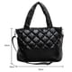 thumbnail image 2 of Bolso Bolsos Bandolera Moda Otoño Grandes Acolchados Algodón Totes Negro, 2 of 9