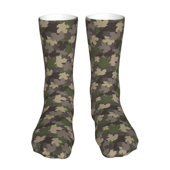 Uemuo Camouflage maple for 16in Socks, Cotton Socks Sports Socks Knee High Socks Comfortable Socks For Men, Women