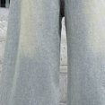 thumbnail image 5 of ZACPNCV Girls Jeans Baggy Wide Leg Ripped Denim Pants Heart & Flower Print High Elastic Waisted Skater Jeans Blue 11-12 Years, 5 of 6