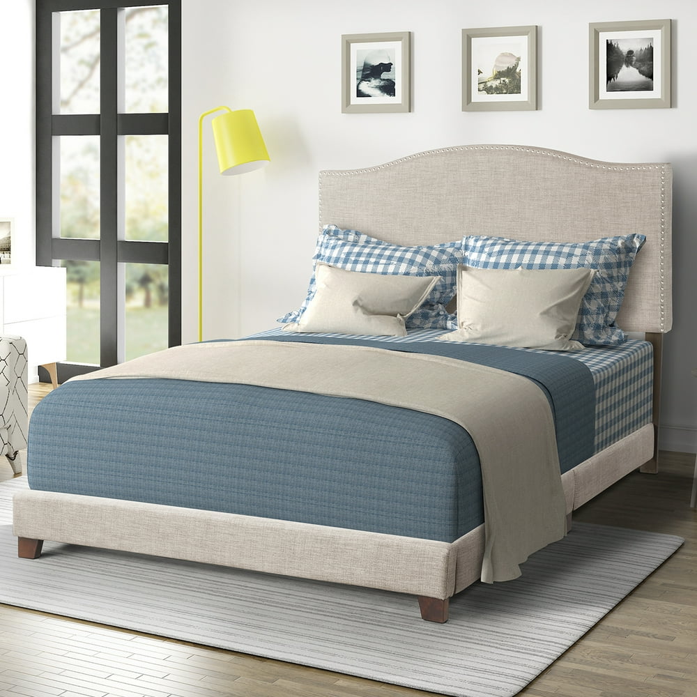 euroco-wilshire-upholstered-linen-nail-head-trim-platform-bed-with-slat