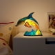 thumbnail image 5 of Lámpara de vidrieras Luz de mesa retro, vitral de resina, luz de noche, adorno para el hogar (delfín), 5 of 5