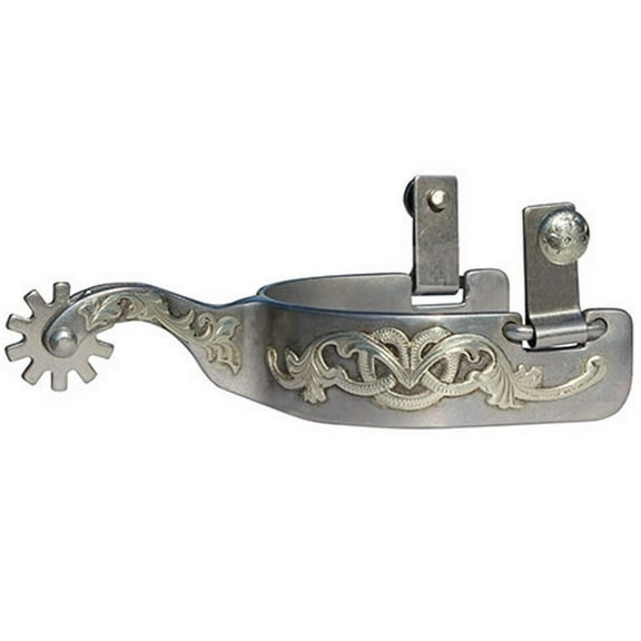 Professional S Choice Bob Avila Floral Shank Spur Silver