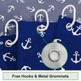 thumbnail image 6 of Vintage Nautical Style Shower Curtains Navy Blue Backdrop White Anchor Pattern Design for Bathroom Decor Waterproof Polyester Fabric 72x72 Inch Shower Curtain with 12 Hooks, 6 of 6