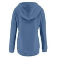 thumbnail image 5 of ShomPort Fall Button up Sweatshirt Casual Loose Fleece Lined Drawstring Hoodies with Pocket, 5 of 6