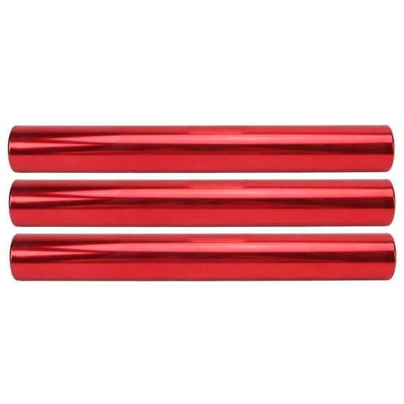 3Pcs Aluminum Alloy Track Field Relay Batons Track Batons Race Equipments for Running Race Team for Outdoor Running Race Student Relay Events Red