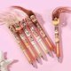 thumbnail image 4 of 6 Pieces 0.5mm Gel Ink Pen Cartoon Capybara Neutral Pen Retractable Gel Pen Creative Fried Hair Capybara Pressing Pen, 4 of 4