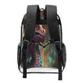 thumbnail image 2 of Susaid Rainbow Scales Fantasy Dragon Print Clear Backpack See Through Transparent Plastic Clear Bookbags for School, College, Stadium,Work, 2 of 7