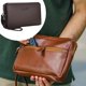 thumbnail image 4 of Bolso de mano con cerradura para hombre, tarjetero de lujo para teléfono, bolso de mano de viaje para papá. marrón, 4 of 7