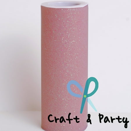- 2 Pcs Pink Glitter Tulle 6